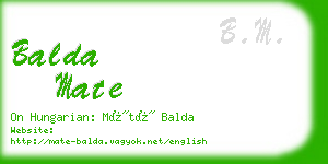 balda mate business card